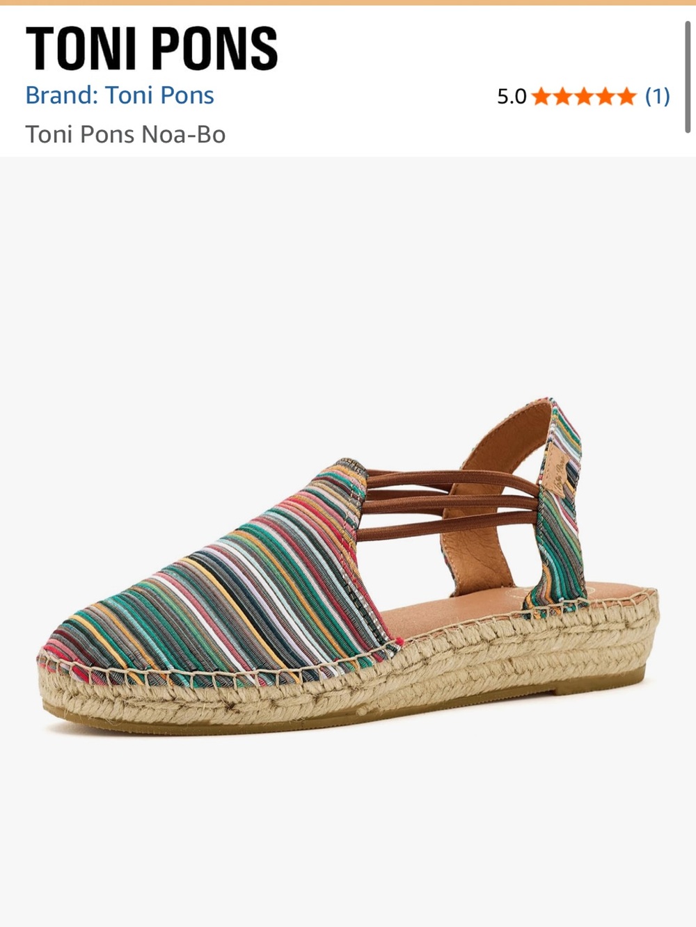 Toni Pons slingback espadrille Noa-Bo *NEW*